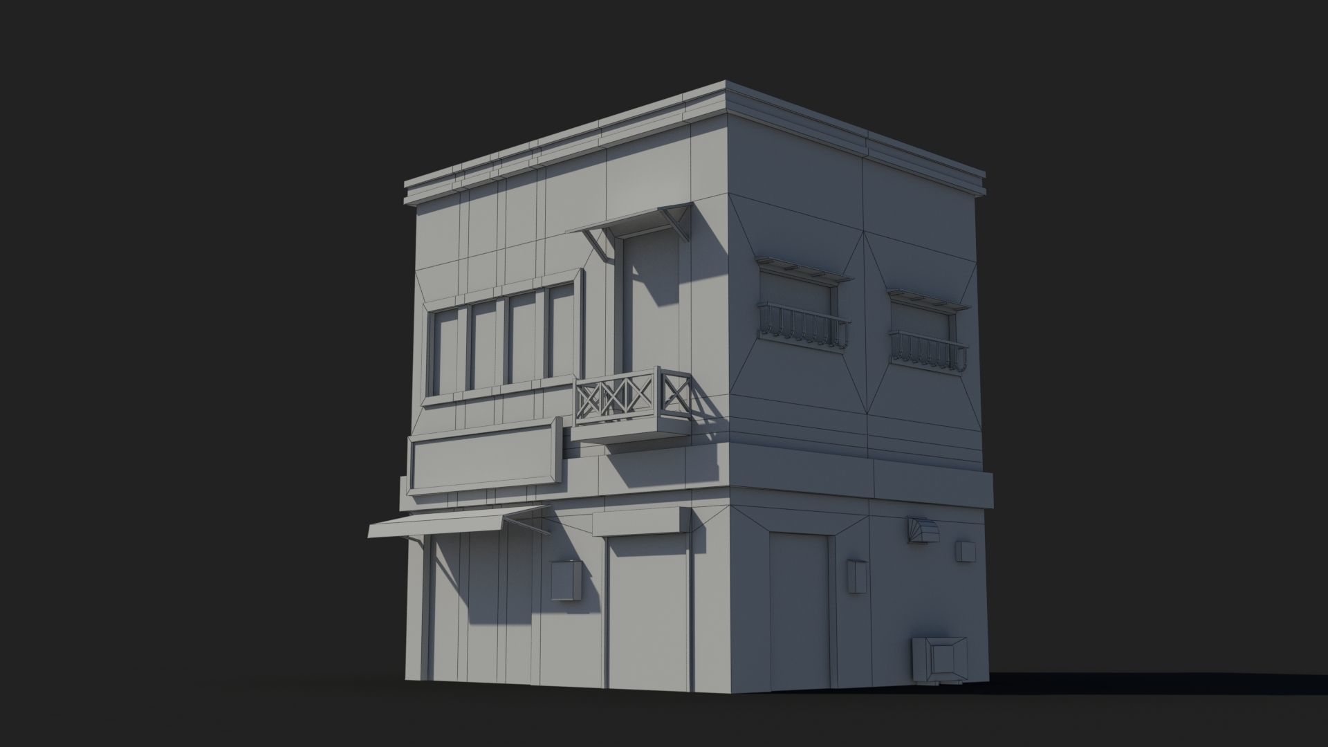 Japanese House x24 Low-poly 3D model_5