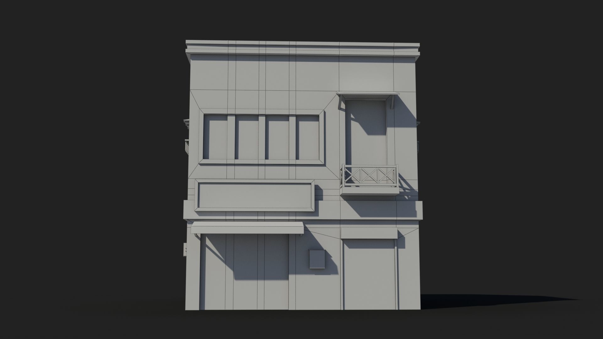 Japanese House x24 Low-poly 3D model_6
