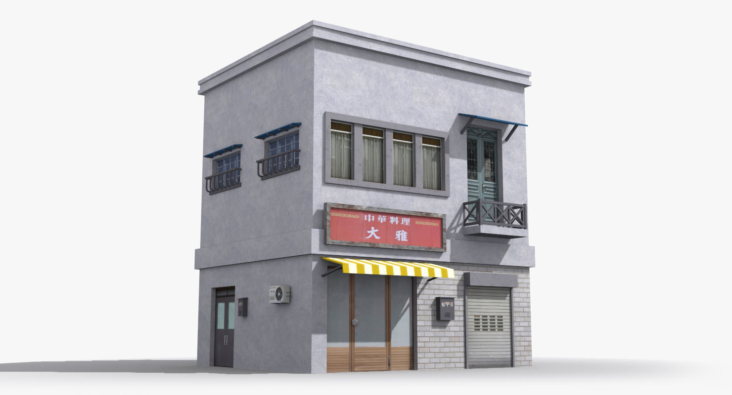 Japanese House x24 Low-poly 3D model_2