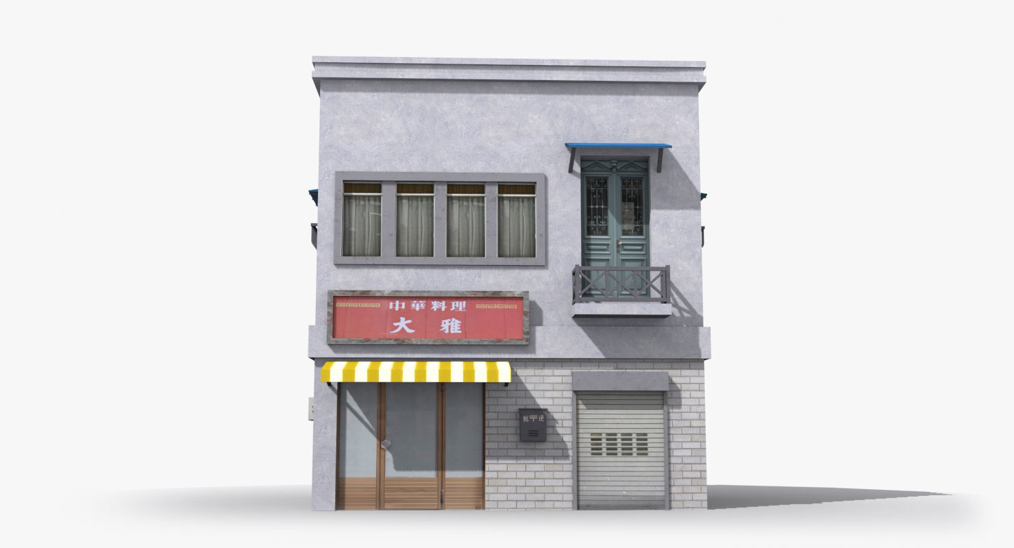 Japanese House x24 Low-poly 3D model_1