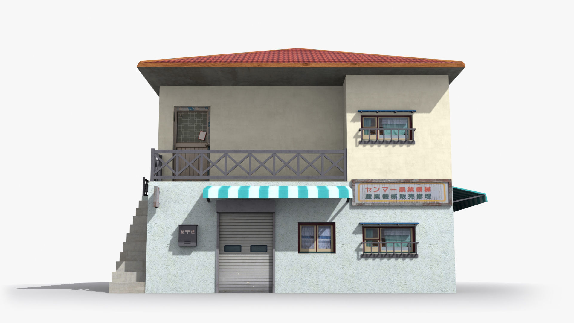 Japanese House x25 Low-poly 3D model_1