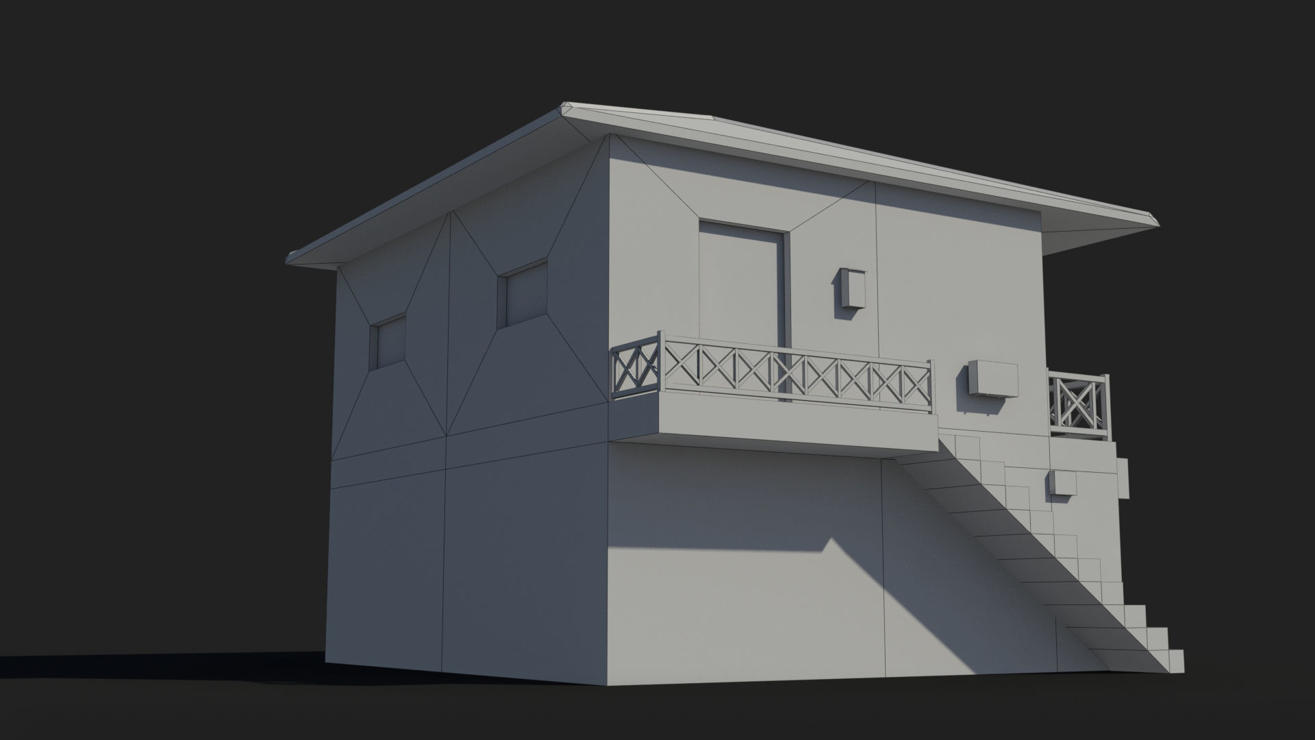 Japanese House x25 Low-poly 3D model_10