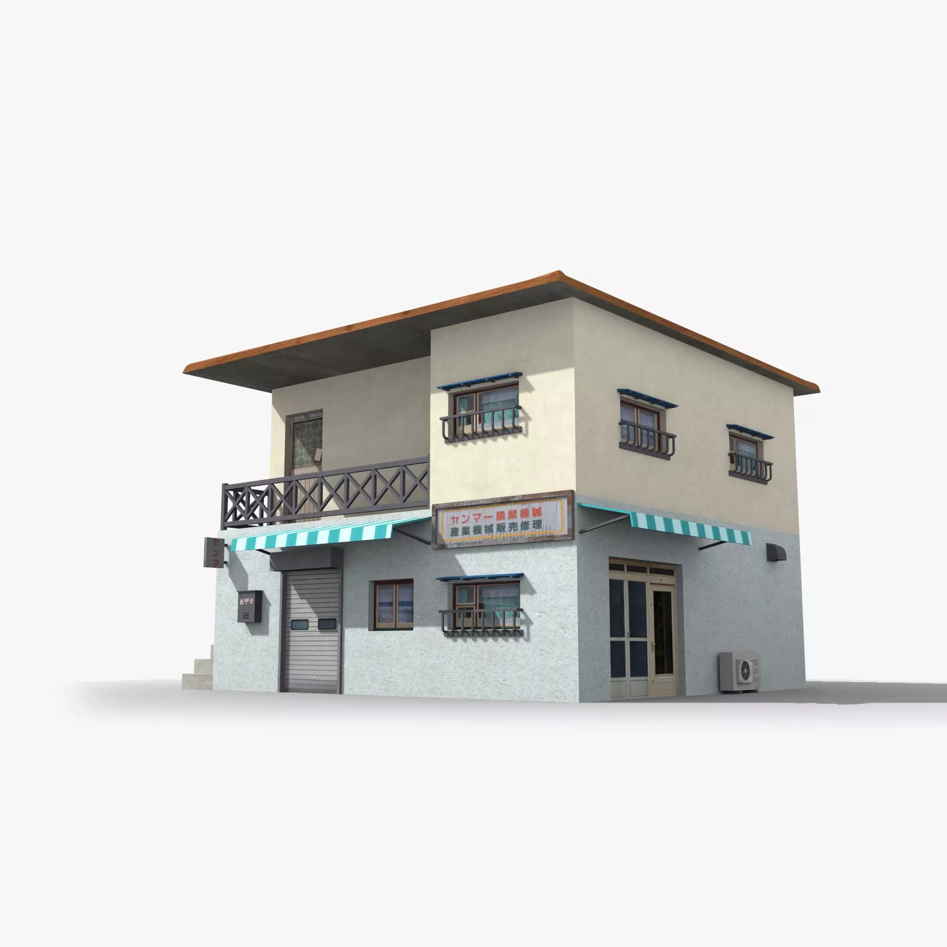 Japanese House x25 Low-poly 3D model_0