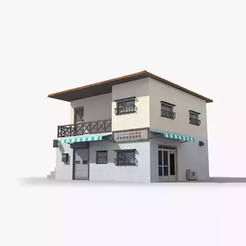 Japanese House x25 Low-poly 3D model