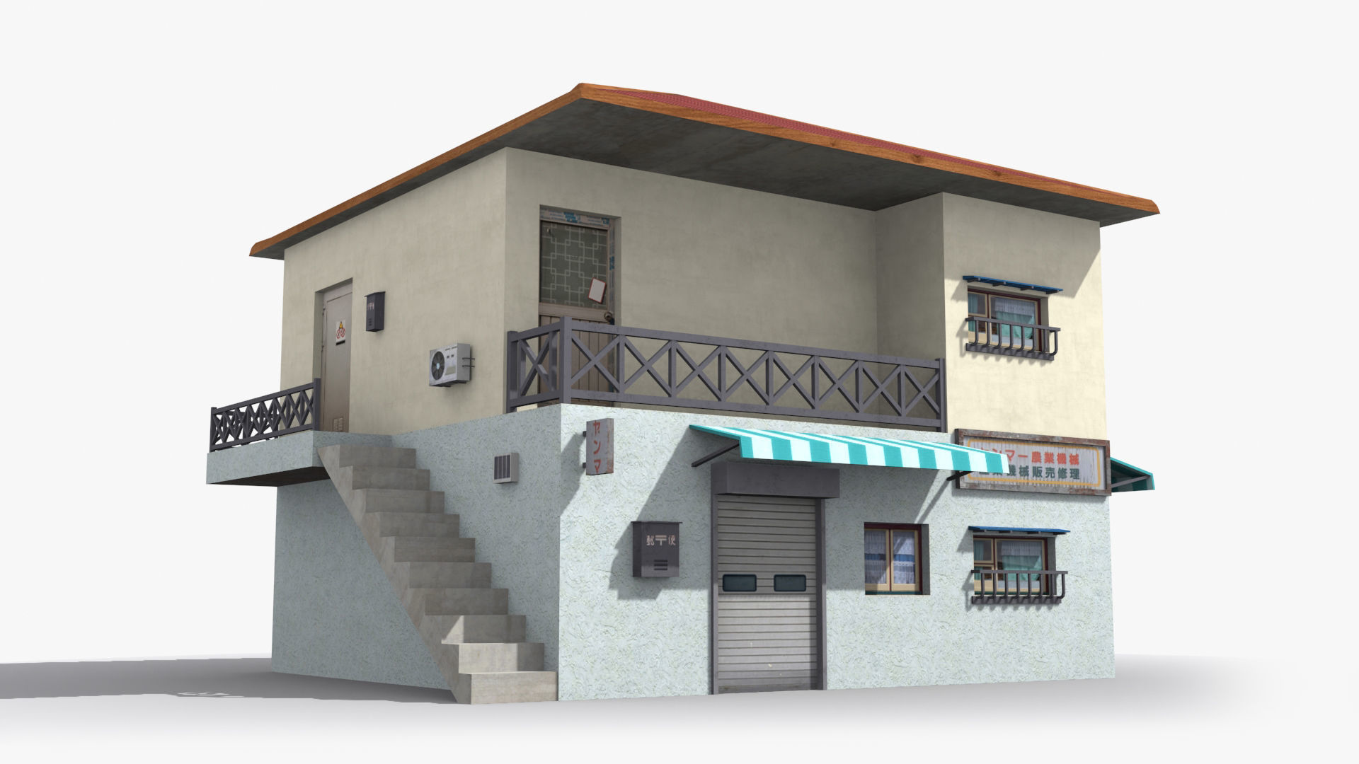 Japanese House x25 Low-poly 3D model_2