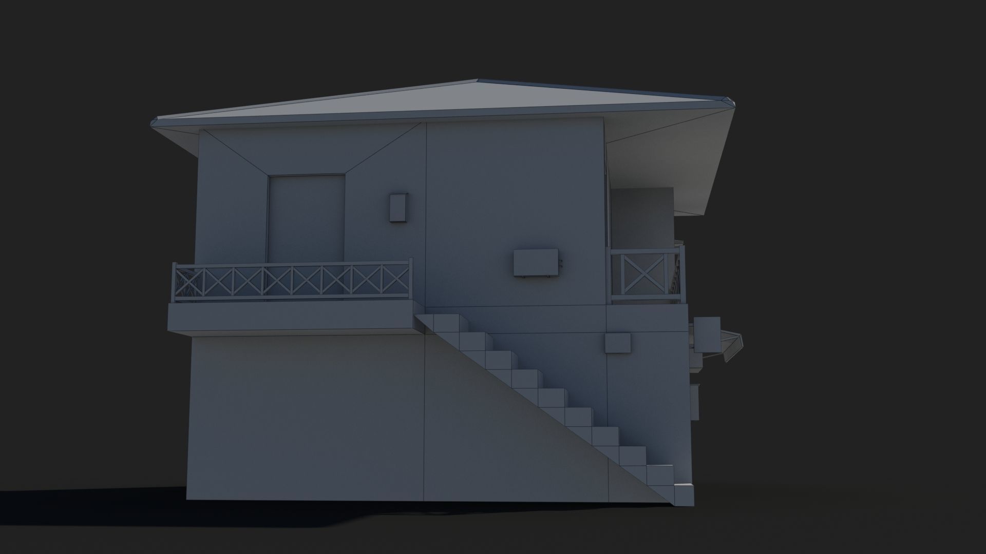 Japanese House x25 Low-poly 3D model_9