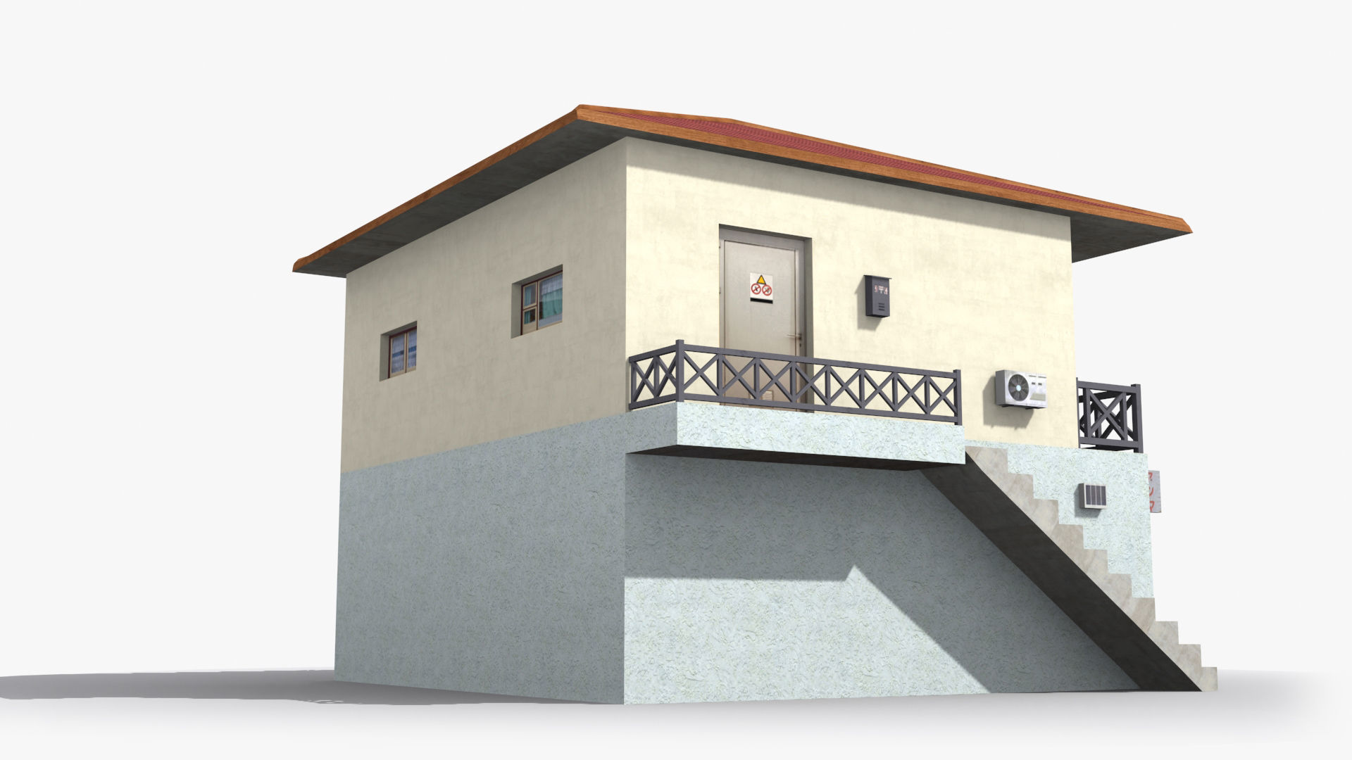 Japanese House x25 Low-poly 3D model_4
