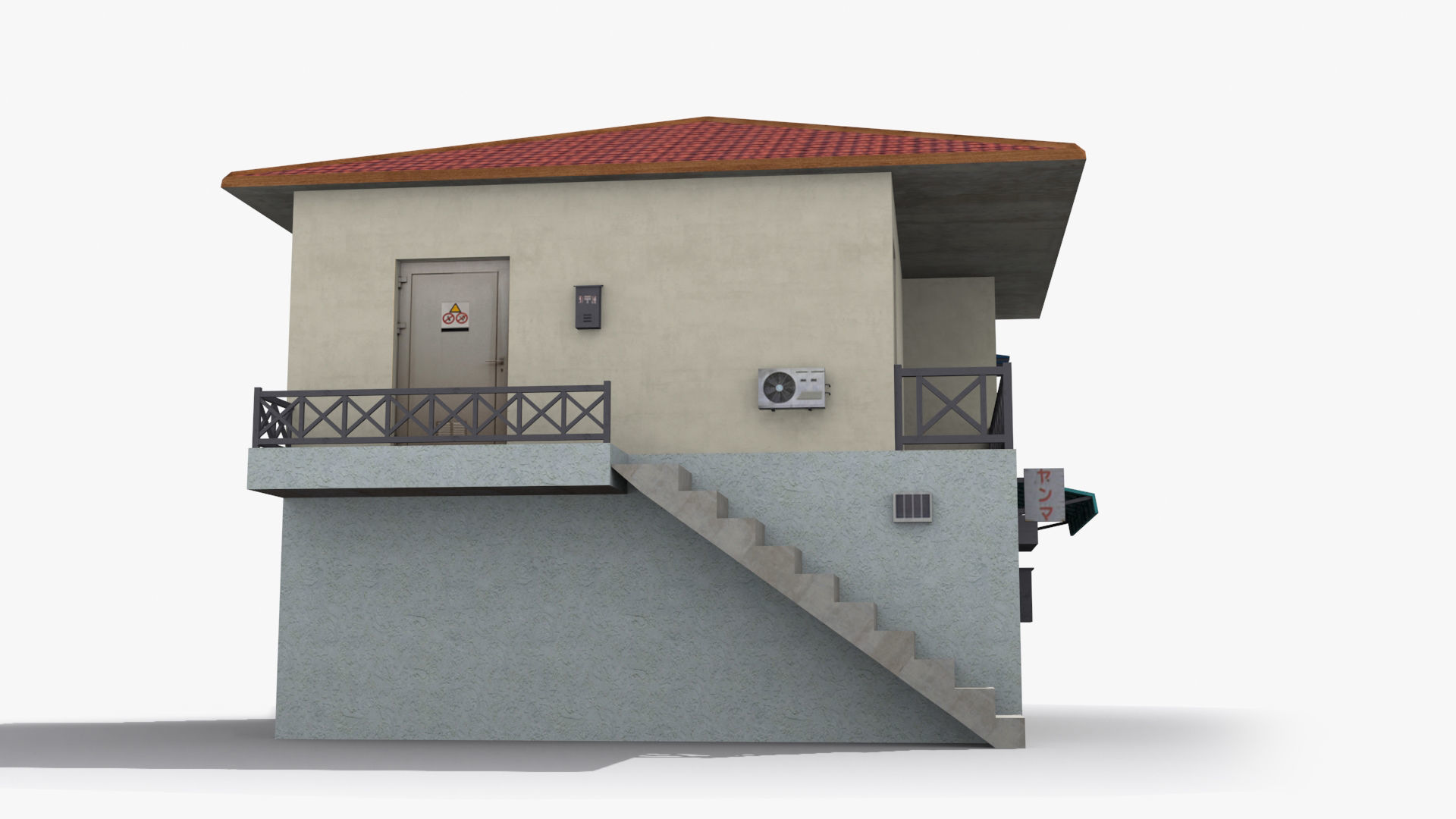 Japanese House x25 Low-poly 3D model_3