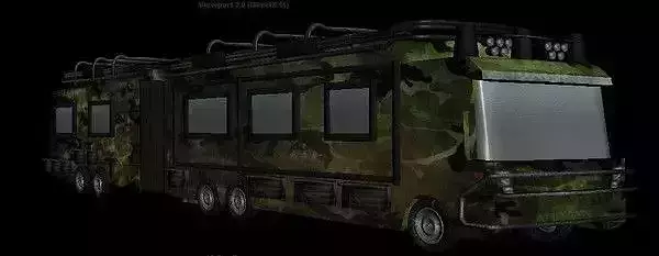RVvehicle camouflage rv Low-poly 3D model