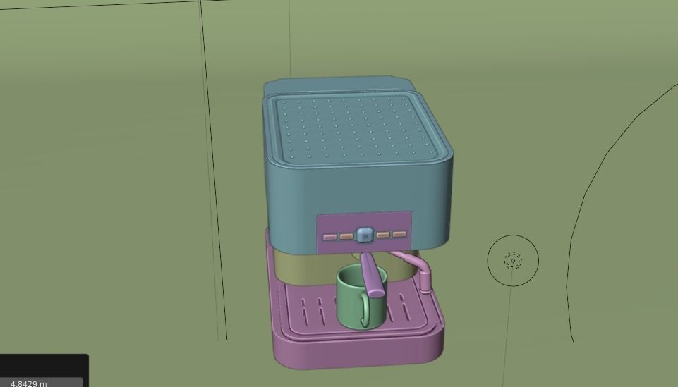 Coffee Machine Blender 3D Free 3D model_4