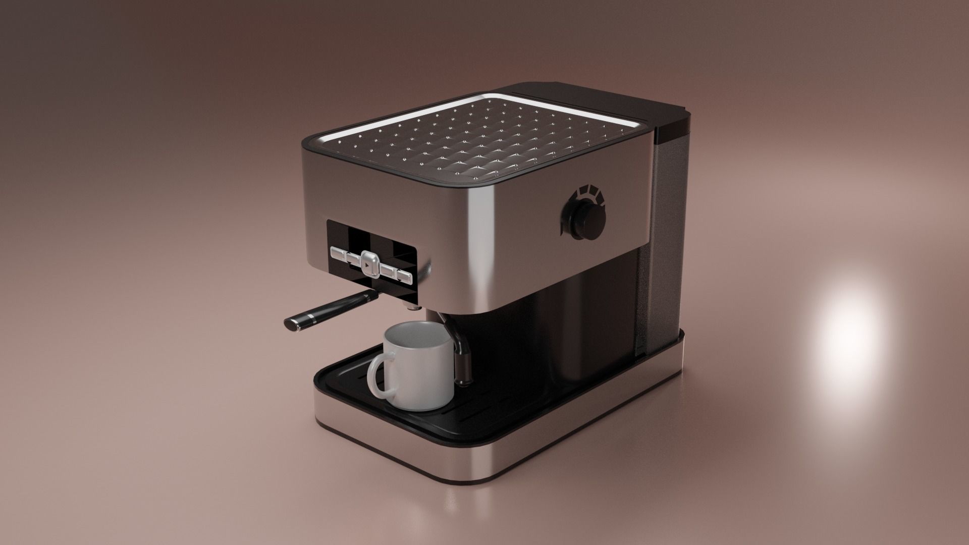 Coffee Machine Blender 3D Free 3D model_1