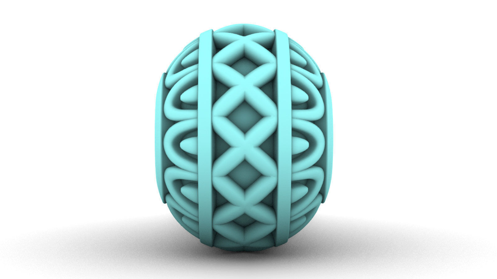 Bead For Charm Bracelet - Cross Design  - 4 hole sizes 3D print model_5