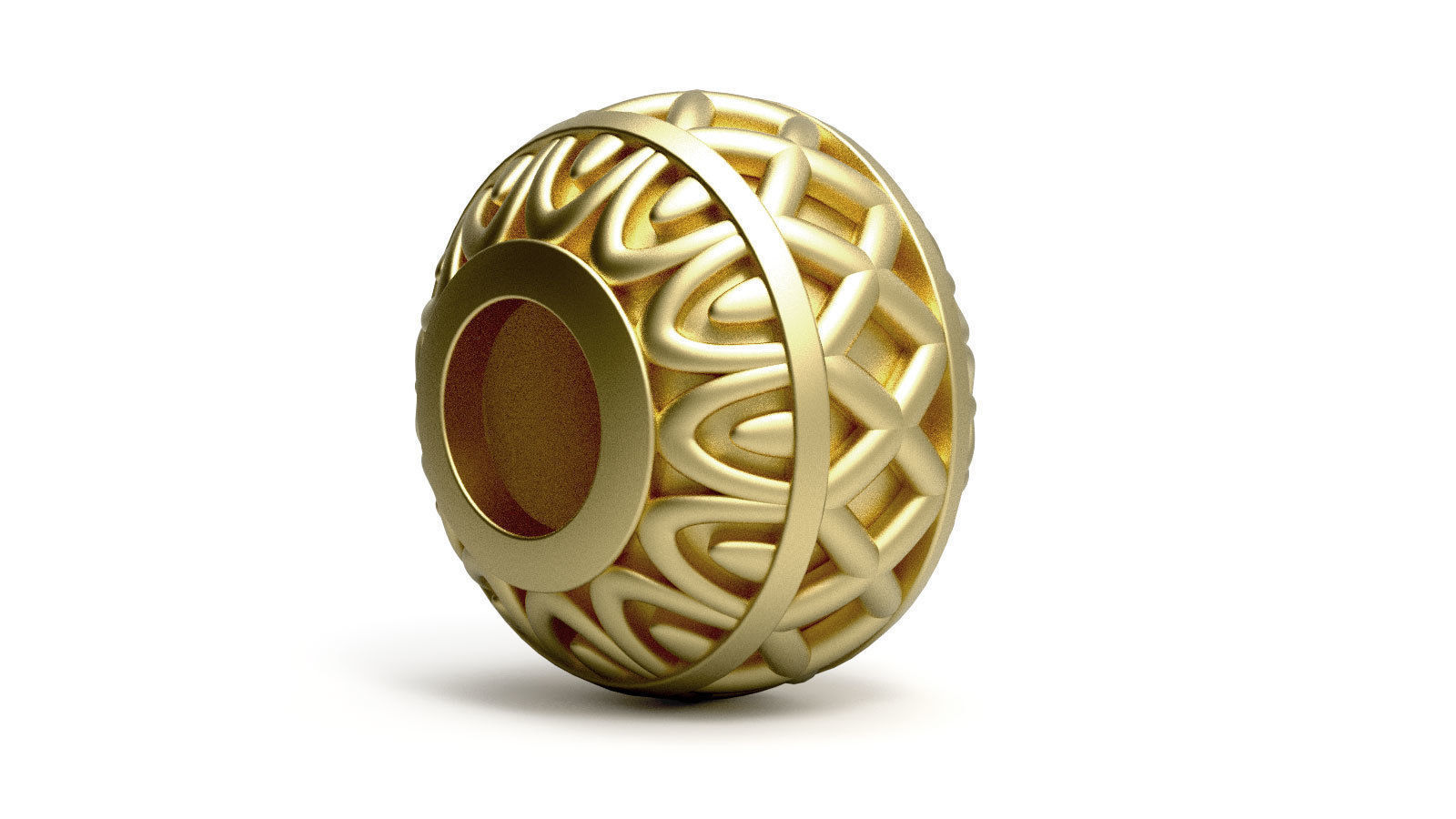 Bead For Charm Bracelet - Cross Design  - 4 hole sizes 3D print model_3