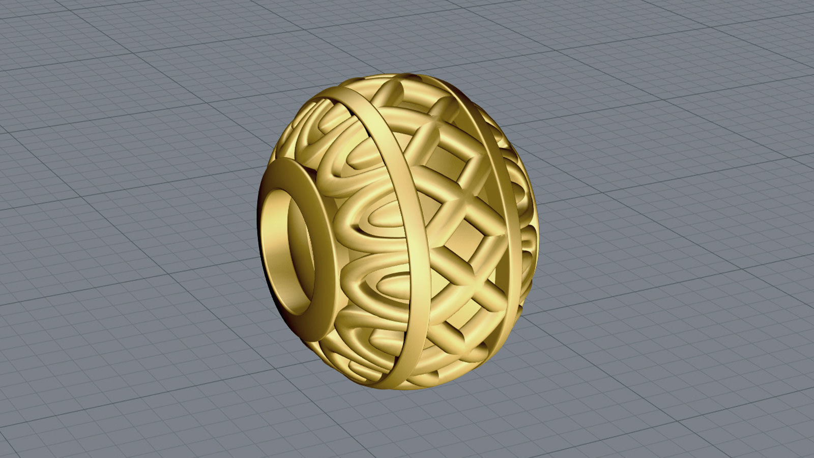 Bead For Charm Bracelet - Cross Design  - 4 hole sizes 3D print model_4