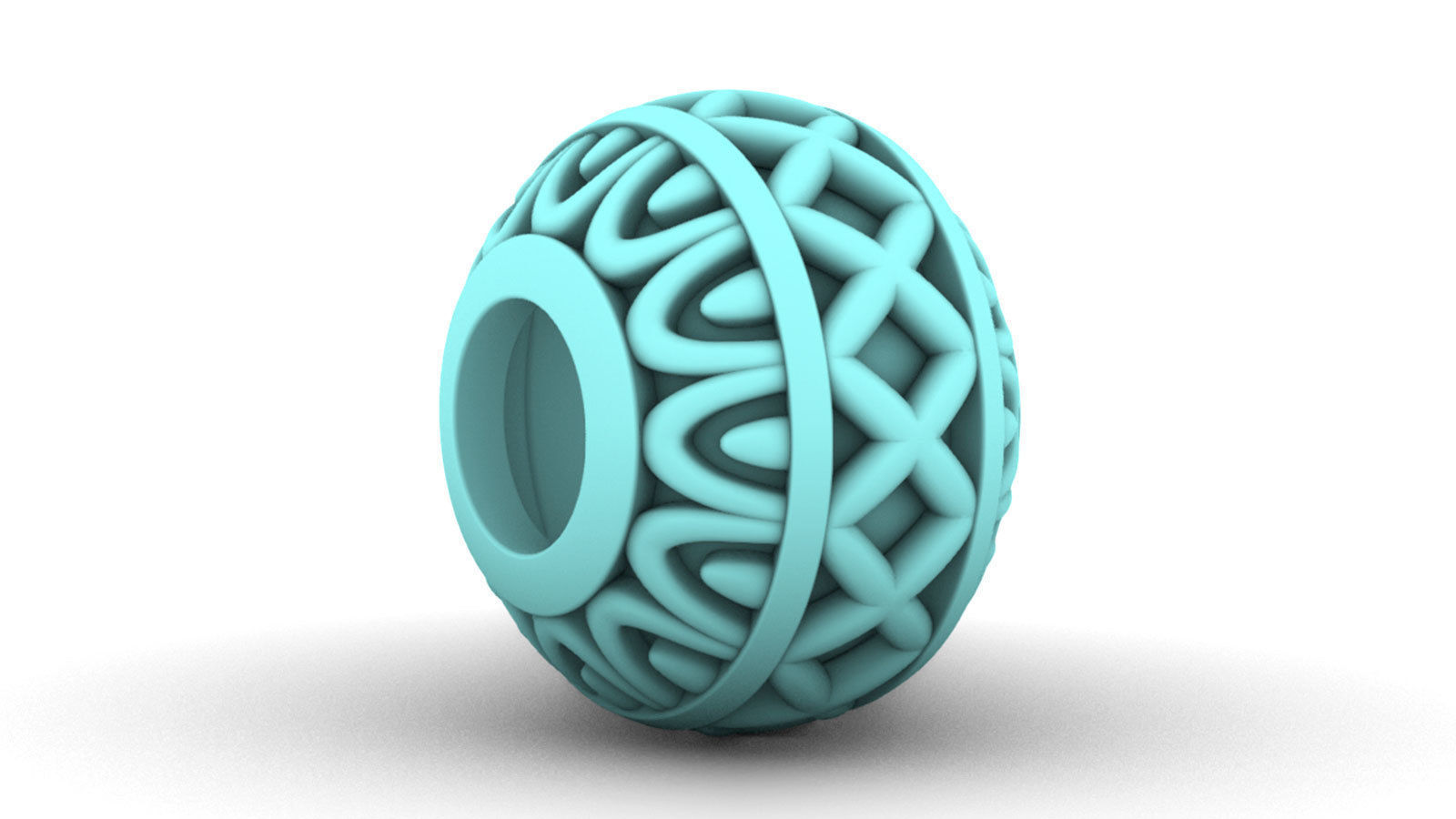 Bead For Charm Bracelet - Cross Design  - 4 hole sizes 3D print model_6