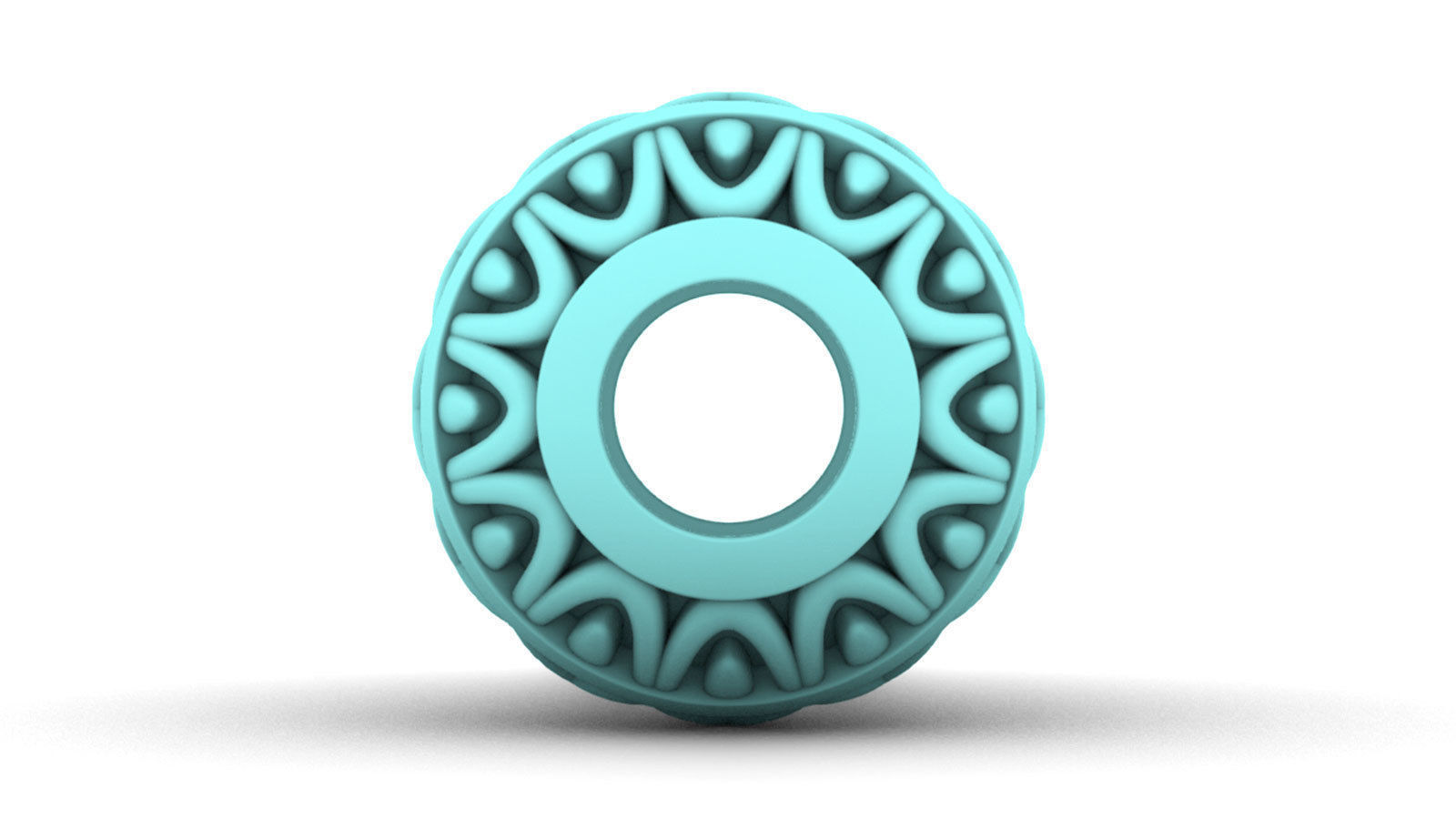 Bead For Charm Bracelet - Cross Design  - 4 hole sizes 3D print model_7