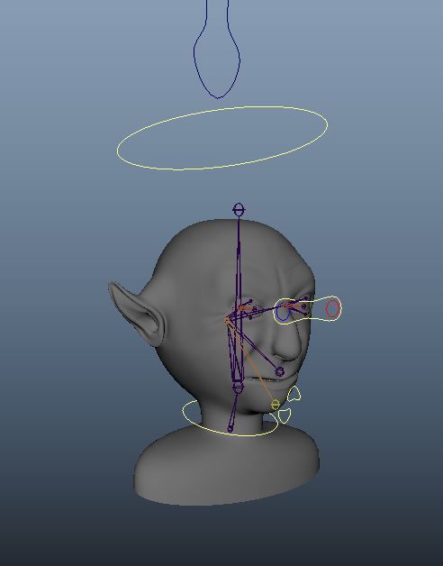 Devil elf head with eyes 3D model_17