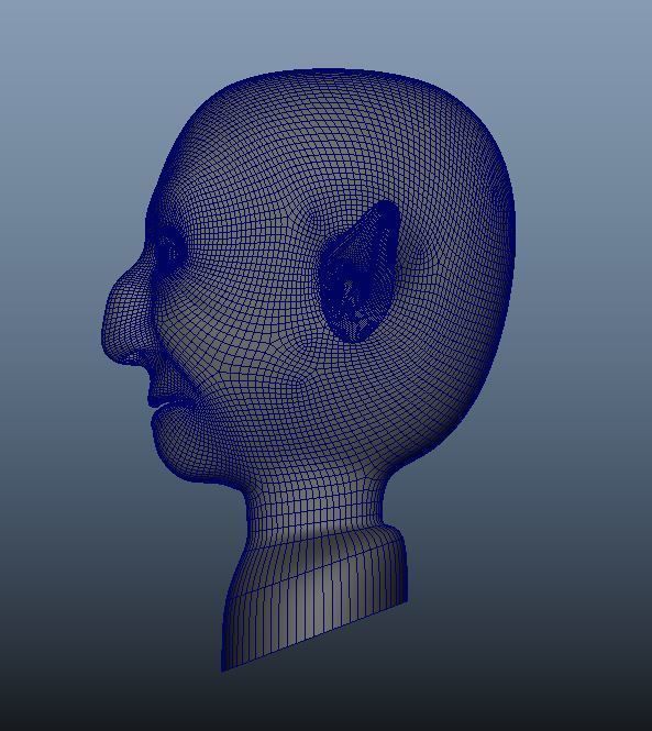 Devil elf head with eyes 3D model_14