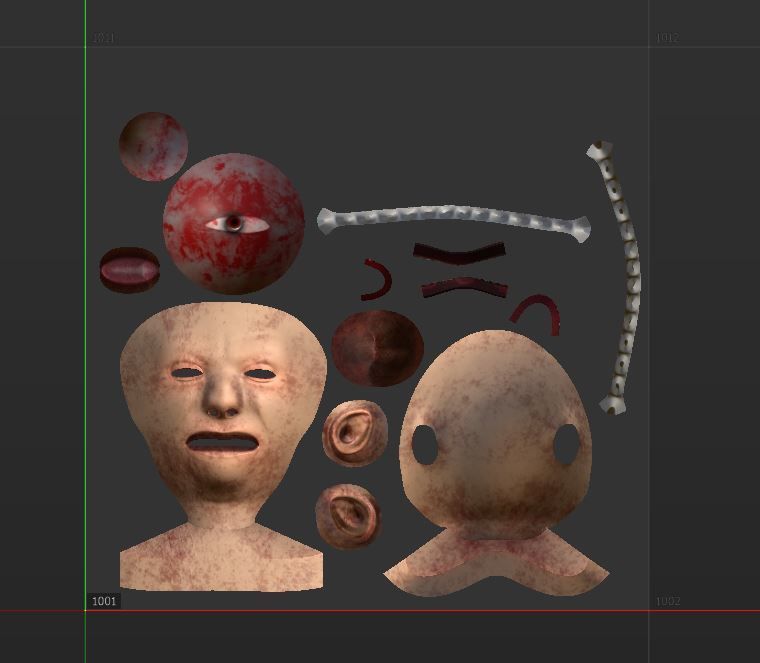 Devil elf head with eyes 3D model_18