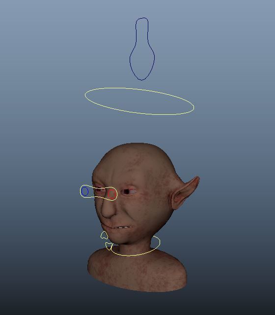 Devil elf head with eyes 3D model_16