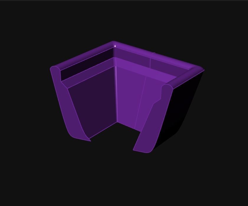 princess shape bezel flush setting ring heads 3D print model_5