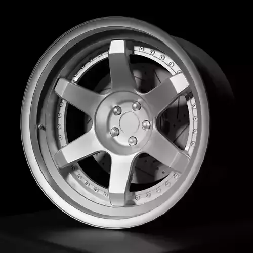 SIX - Wheels - Game Ready Low-poly 3D model