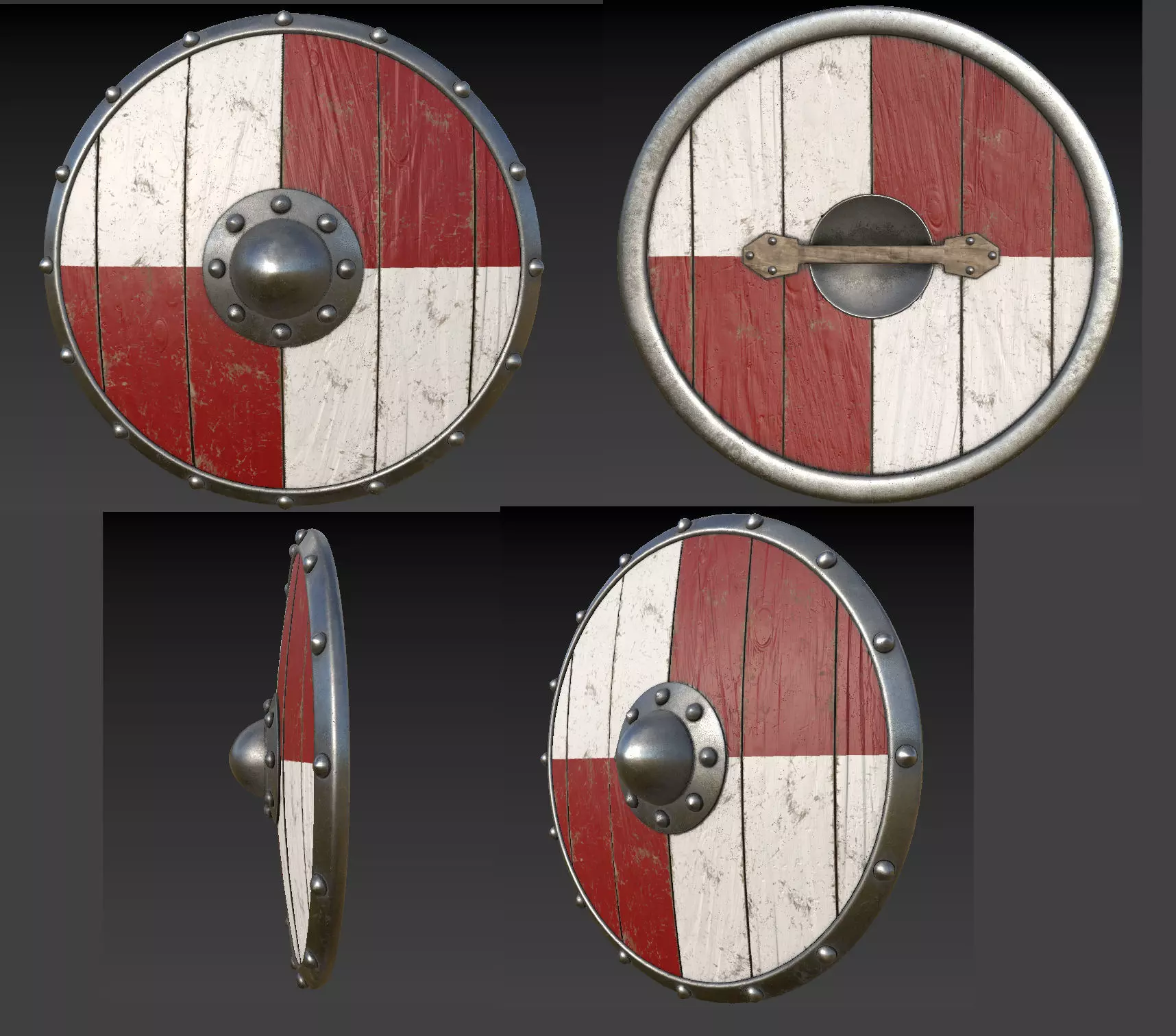 Viking shield 02 3D model_0