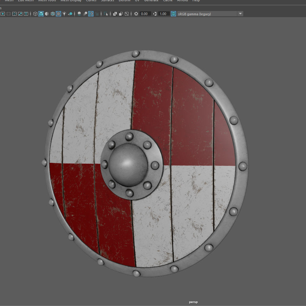 Viking shield 02 3D model_14