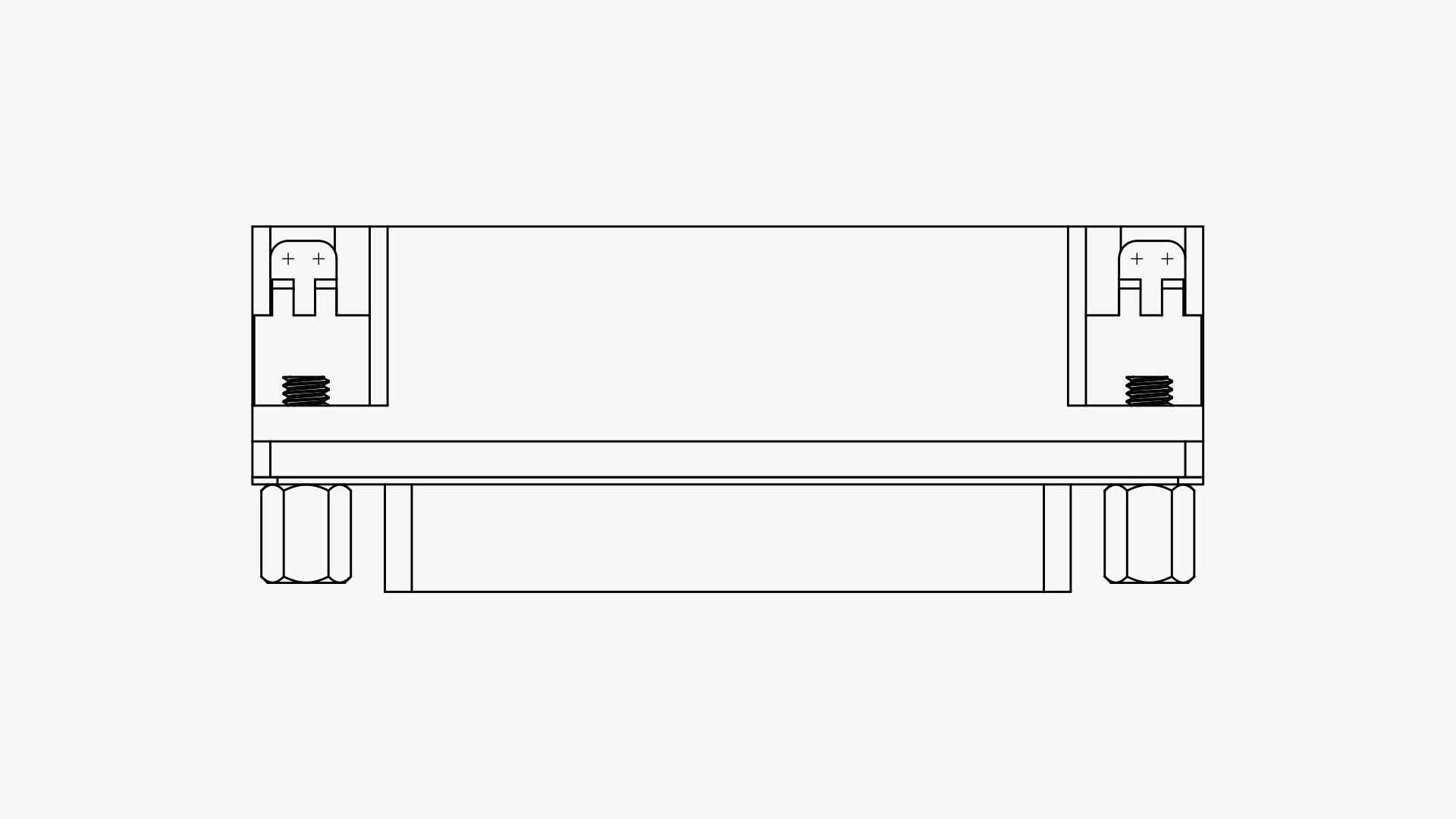 DB25 female connector elbow through hole 3D model_4