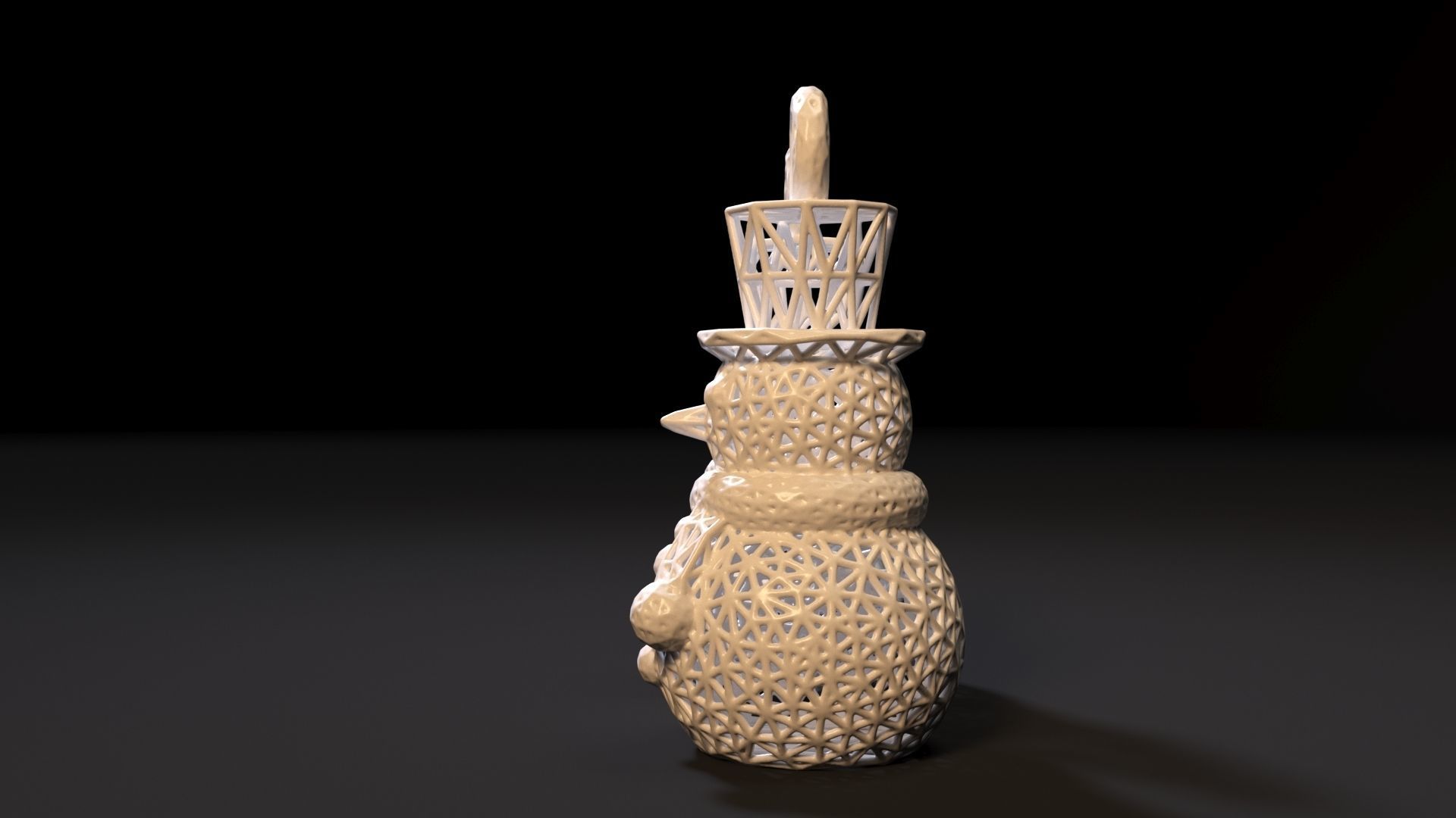 Christmas toy snowman 3D print model_1