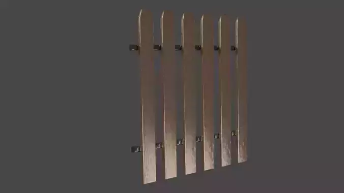 Fence set of wooden fences