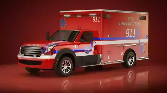 Emergency Ambulance Vol6 3D model