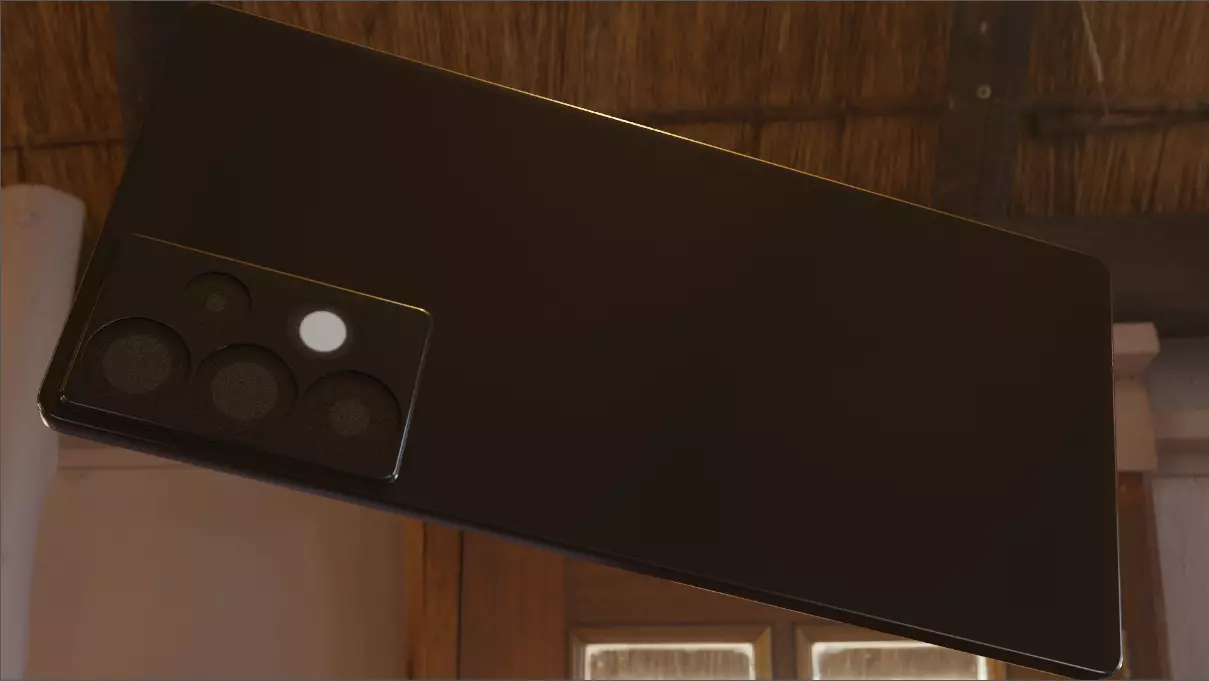 Samsung A33 low-poly model Free low-poly 3D model_0