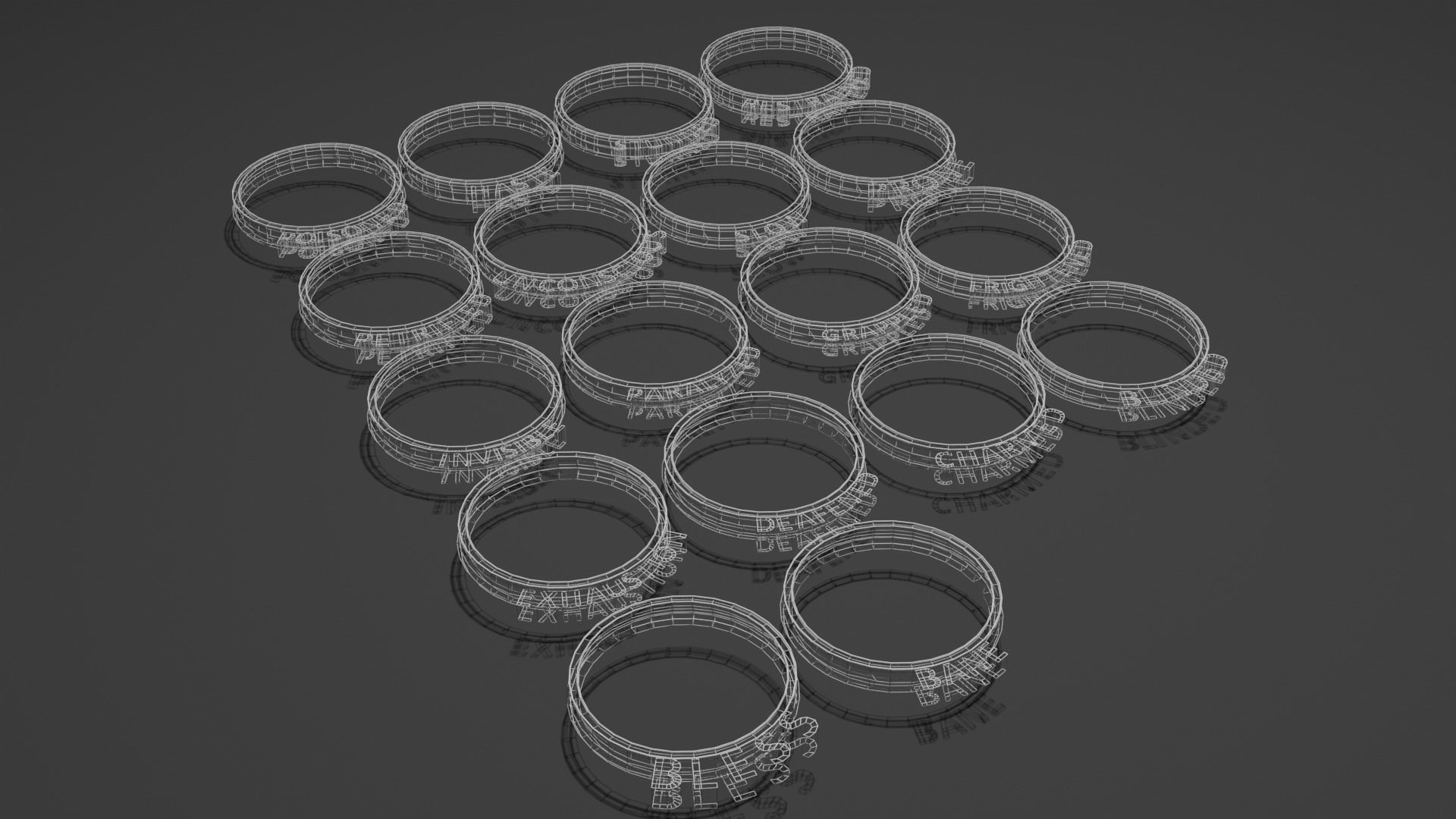 Printable DnD Condition Rings 3D model 3D printable | CGTrader