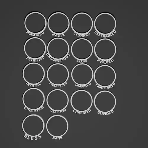 Printable DnD Condition Rings