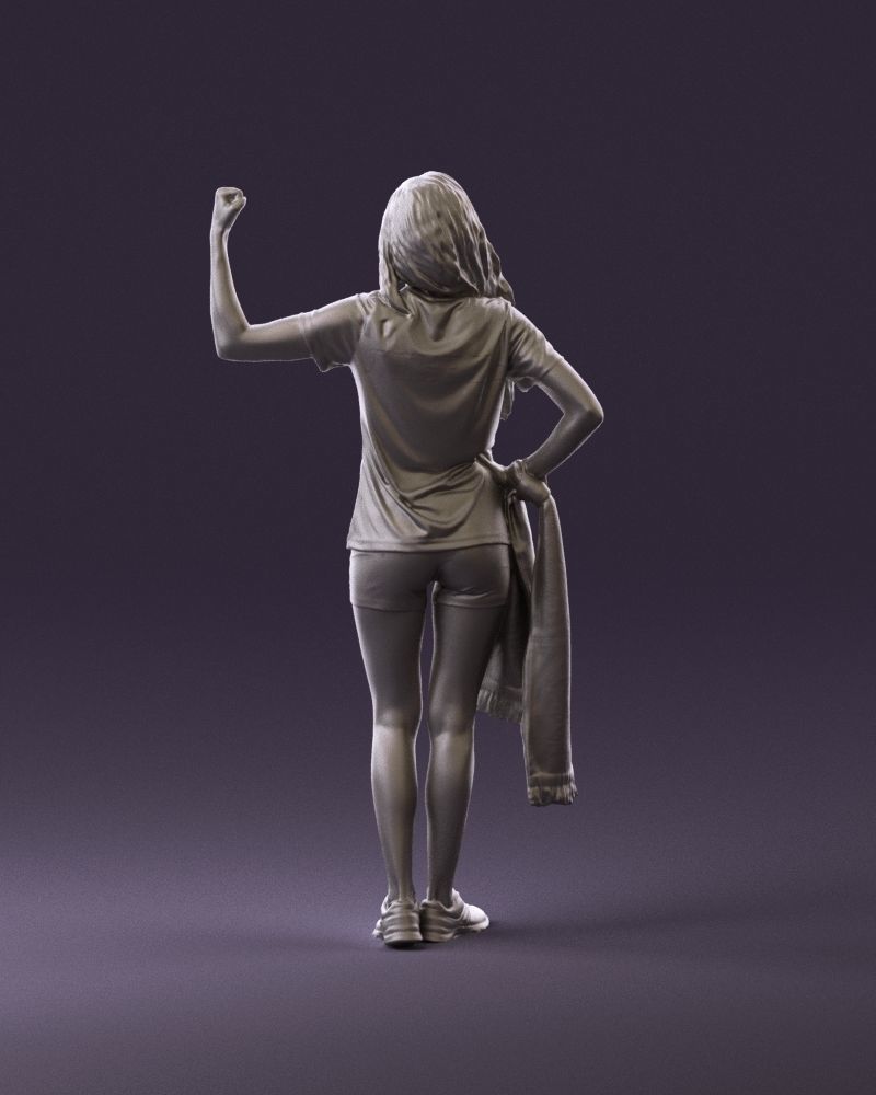 Blonde in fitness shirts white shirt bitseps 09543D Print Ready 3D print model_6