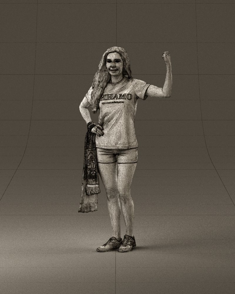 Blonde in fitness shirts white shirt bitseps 09543D Print Ready 3D print model_34