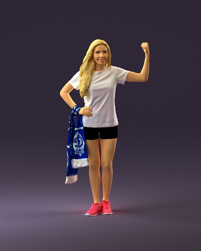Blonde in fitness shirts white shirt bitseps 09543D Print Ready 3D print model_12
