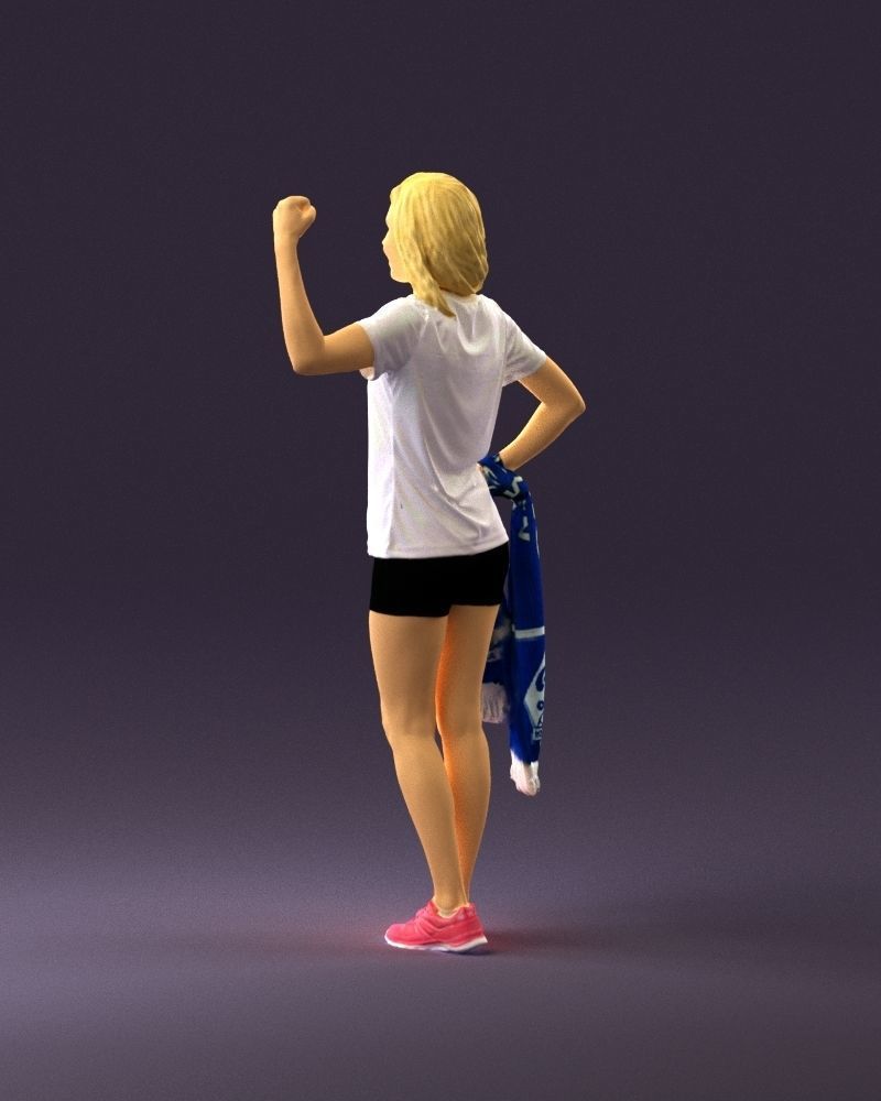 Blonde in fitness shirts white shirt bitseps 09543D Print Ready 3D print model_19