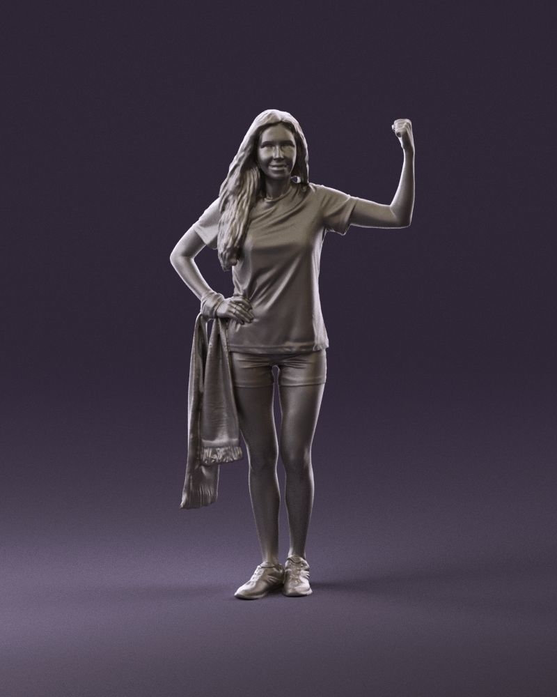 Blonde in fitness shirts white shirt bitseps 09543D Print Ready 3D print model_11