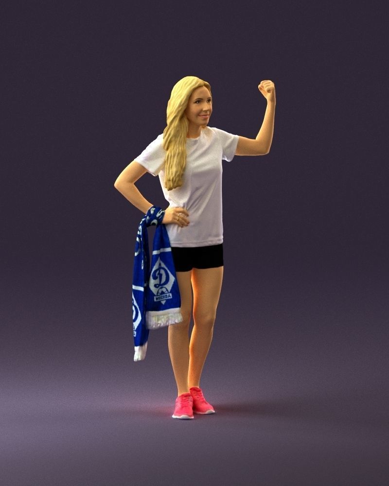 Blonde in fitness shirts white shirt bitseps 09543D Print Ready 3D print model_14