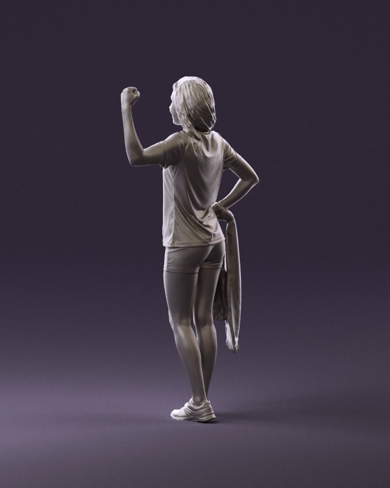 Blonde in fitness shirts white shirt bitseps 09543D Print Ready 3D print model_7