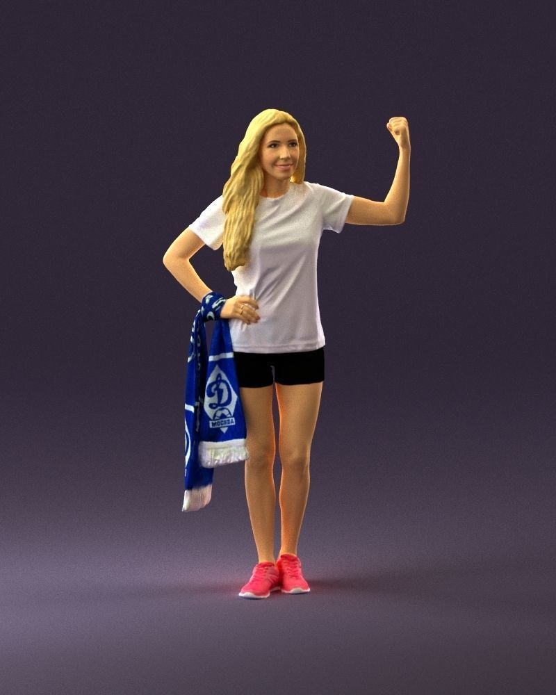 Blonde in fitness shirts white shirt bitseps 09543D Print Ready 3D print model_13