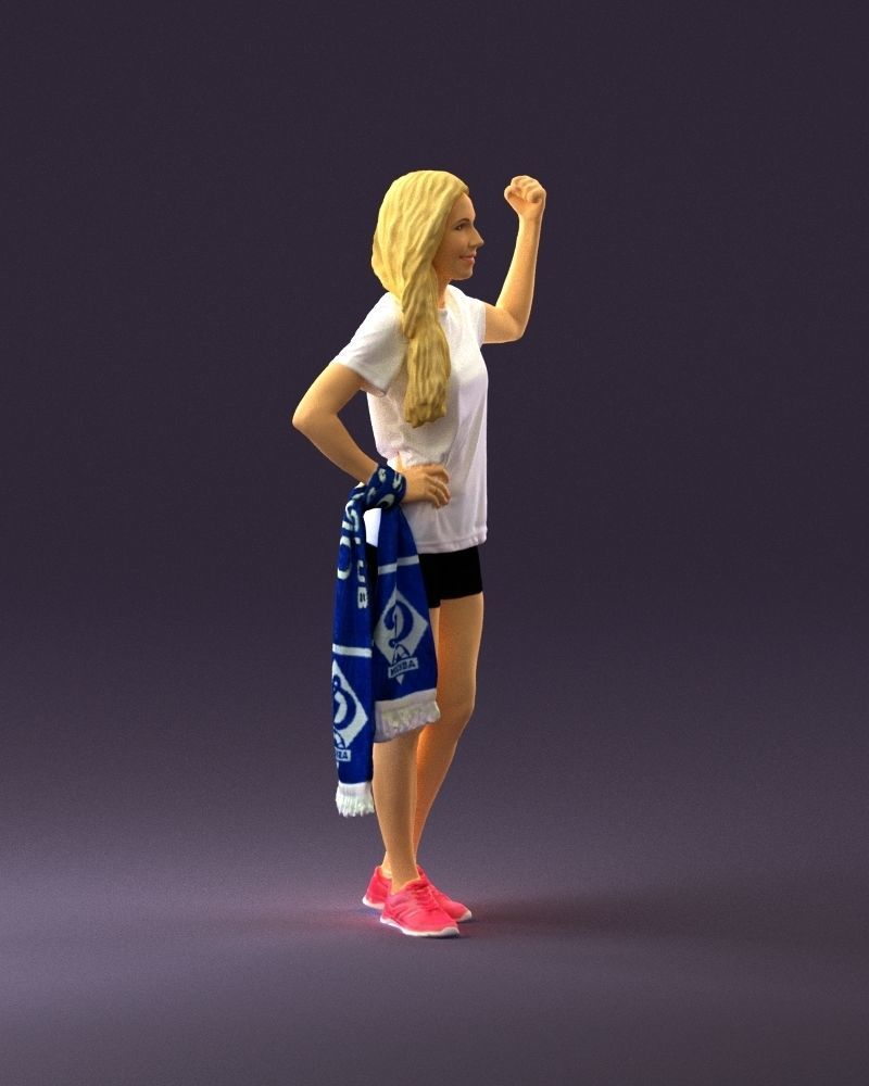 Blonde in fitness shirts white shirt bitseps 09543D Print Ready 3D print model_15