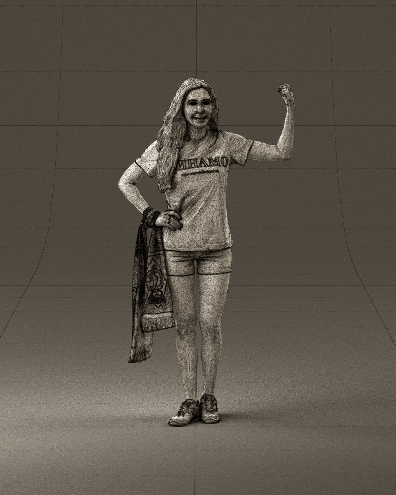 Blonde in fitness shirts white shirt bitseps 09543D Print Ready 3D print model_24