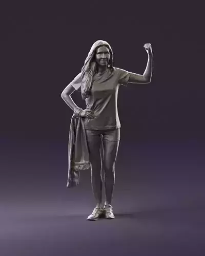 Blonde  in fitness shirts white shirt bitseps 09543D Print Ready