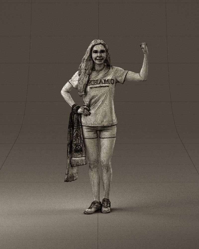 Blonde in fitness shirts white shirt bitseps 09543D Print Ready 3D print model_35