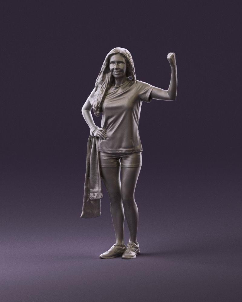 Blonde in fitness shirts white shirt bitseps 09543D Print Ready 3D print model_10