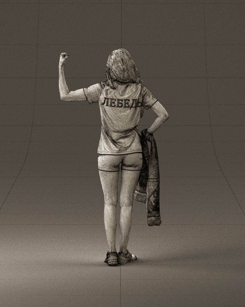 Blonde in fitness shirts white shirt bitseps 09543D Print Ready 3D print model_30