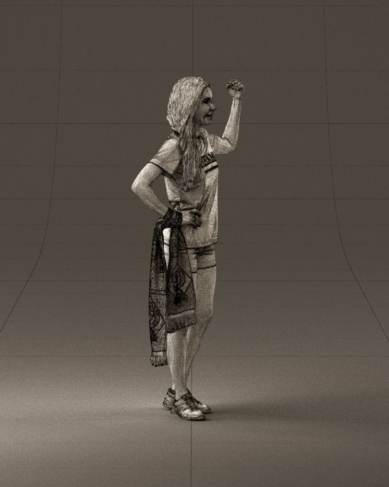 Blonde in fitness shirts white shirt bitseps 09543D Print Ready 3D print model_27